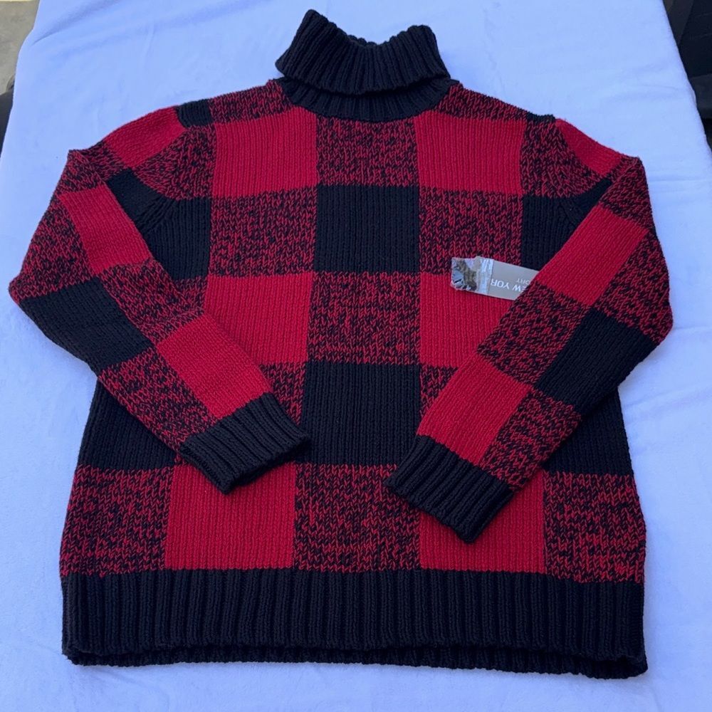 Vintage Jones New York Sport Heavy-Weight Chunky Cotton Knit Turtle-Neck Small